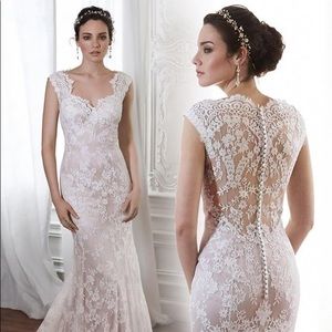 Maggie Sottero “Ivory Over Mist Lace”